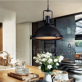 Black Vintage Dining Room Metal Pendant Light