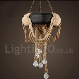 Country Vintage 6 Light Living Room Dining Room Pendant Light