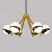 6 Light Modern / Contemporary Nordic style Ceiling Lights Chandelier with Black and White Ball Glass Shade for Bathroom, Living 