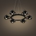 6 Light Retro / Vintage Black Iron Pendant Light with Black Iron Ball Shades for Living Room, Study, Bedroom, Kitchen, Dining Ro