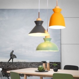 1 Light Modern/ Contemporary Steel Pendant Light with Aluminum alloy Shade