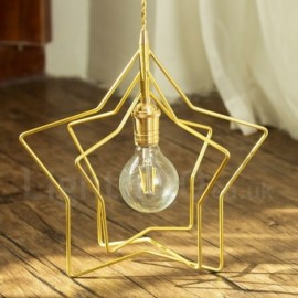 Modern / Contemporary 1 Light Brass Pendant Light with Shade for Living Room, Dinning Room, Bedroom