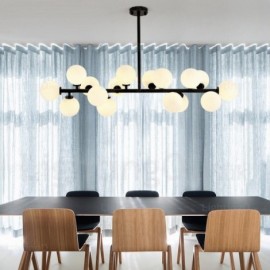 16 Light Nordic Pendant Lights with Glass Shade for Living Room, Dining Room, Bedroom, Bar