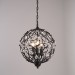 3 Light Vintage/Retro Globe Crystal Pendant Lights for Living Room, Bedroom, Dining Room