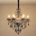 6 Lights Retro Grey Colour K9 Crystal Candle Large Chandelier