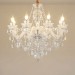 8 Light Clear Crystal Candle Chandelier for Living Room, Bedroom, Dinning Room