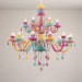 Macaron 18 (12+6) Light Chandelier with Multi Colours Crystal Candle Mini Style for Kid's Room, Children Bedroom