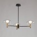 3 Light Mini Style Uplight Electroplated Painted Finish Chandelier with Glass Shades