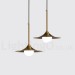 1 Light Industrial Style Gold Mini Style Electroplated Painted Finish Pendant Light with Glass Shade