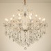 18 (12+6) Light Clear Crystal Candle Chandelier for Living Room, Bedroom, Dinning Room