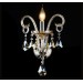 1 Light Matching Cognac Color K9 Crystal Candle Retro E12/E14 Glass Wall Light