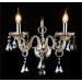 2 Light Matching Cognac Color K9 Crystal Candle Retro E12/E14 Glass Wall Light