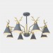 8 Light Nordic Macaron Modern Antlers Chandelier