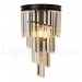 1 Light / 2 Light Gold / Black Matching Postmodern Luxury K9 Crystal Wall Light with Crystal Shade