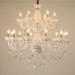 18 (12+6) Light White Elegant Candle Chandelier with Crystal for Living Room, Bedroom, Dinning Room