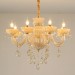 8 Light Champagne Crystal Candle Chandelier for Living Room, Bedroom, Dinning Room