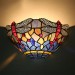 Diameter 30cm (12 inch) Handmade Rustic Retro Stained Glass Wall Light Dragonfly Pattern Shade Bedroom Living Room Dining Room